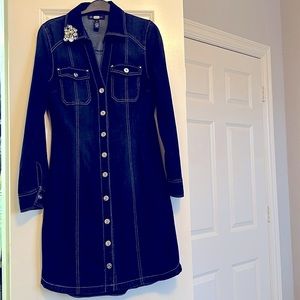 INC International Concepts Denim Dress size 6, Dark Blue.excellent condition.